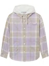 Chocoolate Logo-appliqué Plaid Jacket In Violett