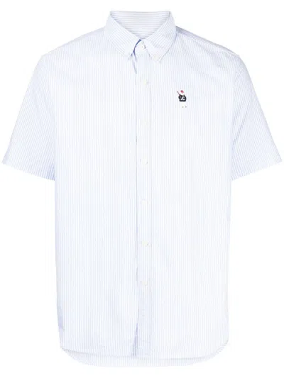 Chocoolate Logo-appliqué Striped Shirt In Blue