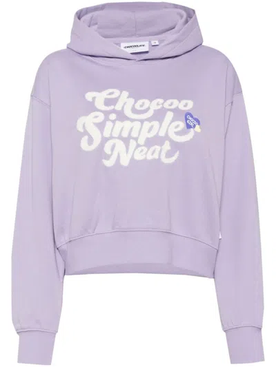 Chocoolate Logo Design Hoodie In Purple