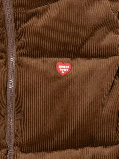 Chocoolate Weste Mit Logo-prägung In Brown