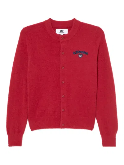 Chocoolate Logo-embroidered Cardigan In Red