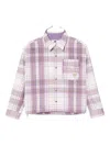Chocoolate Logo-embroidered Checked Shirt In Purple
