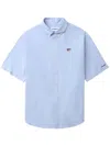 Chocoolate Logo-embroidered Cotton Shirt In 蓝色