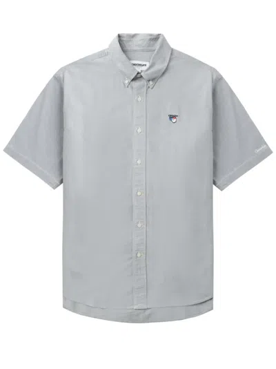Chocoolate Logo-embroidered Cotton Shirt In 灰色