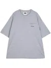 Chocoolate Logo-embroidered Cotton T-shirt In Grey