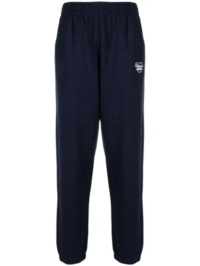 Chocoolate Logo-embroidered Cotton Track Pants In Blue
