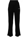 Chocoolate Logo-embroidered Flared Trousers In Black