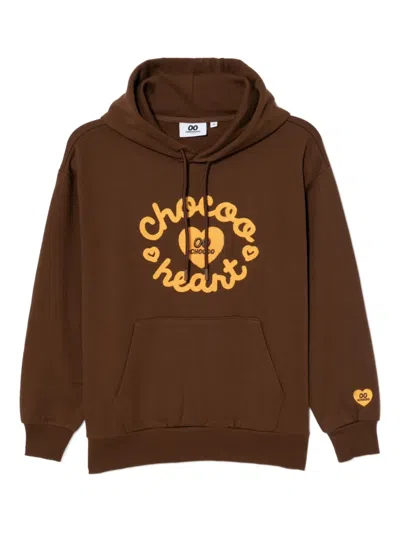 Chocoolate Logo-embroidered Hoodie In Brown