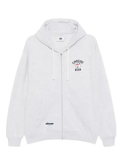 Chocoolate Logo-embroidered Hoodie In Gray