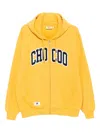 Chocoolate Logo-embroidered Hoodie In Yellow