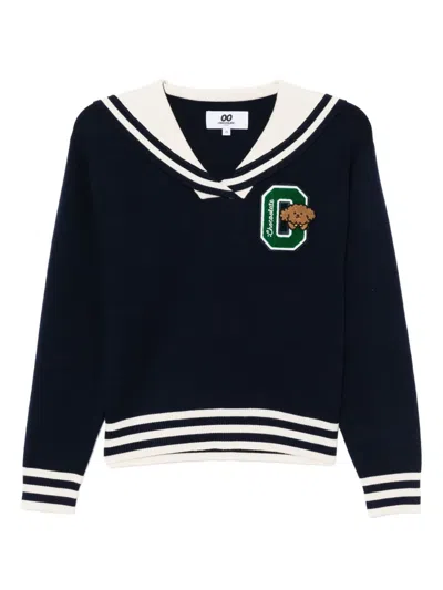 Chocoolate Logo-embroidered Jumper In Blue