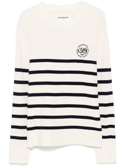 Chocoolate Logo-embroidered Jumper In Neutrals