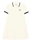 Chocoolate Logo-embroidered Polo Dress In White