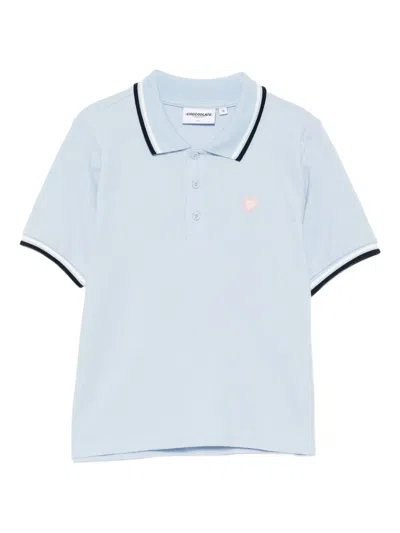 Chocoolate Logo-embroidered Polo Shirt In Blue