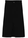 Chocoolate Logo-embroidered Skirt In Black