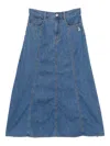 Chocoolate Logo-embroidered Skirt In Blue