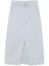 Chocoolate Logo-embroidered Skirt In Grey