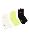 Chocoolate Logo-embroidered Socks (set Of Three) In Multi