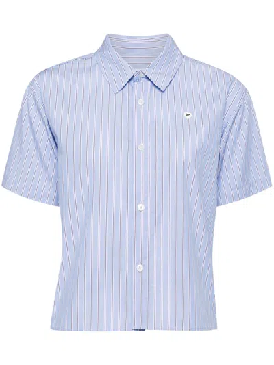 Chocoolate Logo-embroidered Poplin Shirt In Blue