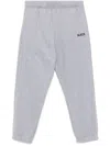 Chocoolate Embroidered-logo Cotton Trackpants In Grey