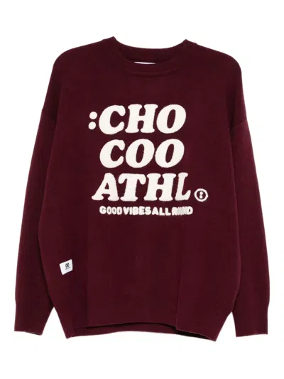 Chocoolate Logo-embroidered Sweatshirt In Red