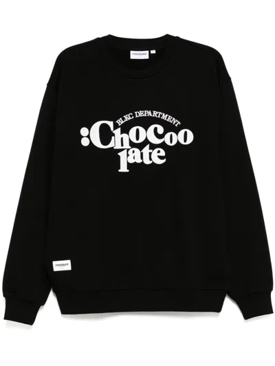Chocoolate Logo-embroidered Sweatshirt In Black