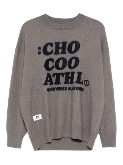 Chocoolate Logo-embroidered Sweatshirt In Gray
