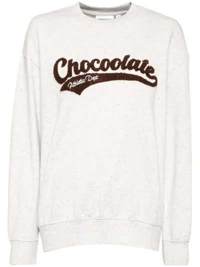 Chocoolate Logo-embroidered Sweatshirt In Pink