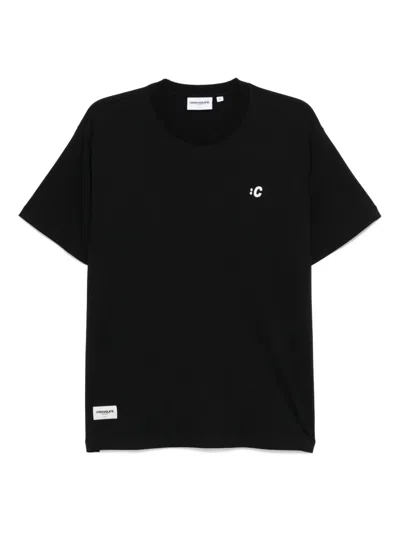 Chocoolate Logo-embroidered T-shirt In Black