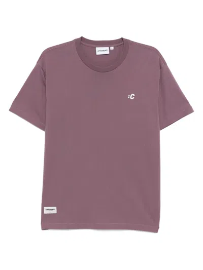 Chocoolate Logo-embroidered T-shirt In Purple