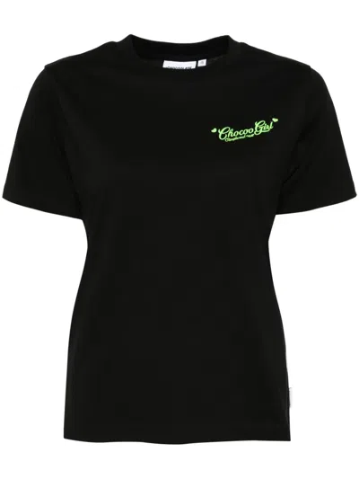 Chocoolate Logo-embroidered T-shirt In Black