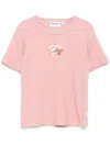 Chocoolate Logo-embroidered T-shirt In Pink