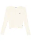 Chocoolate Logo-embroidered T-shirt In White