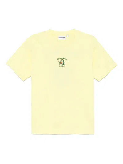 Chocoolate Logo-embroidered T-shirt In Yellow