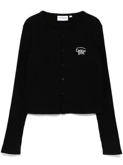 Chocoolate Logo-embroidered Top In Black