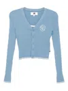 Chocoolate Logo-embroidered Top Cardigan Set In Blue