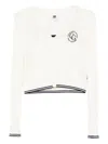 Chocoolate Logo-embroidered Top Cardigan Set In White