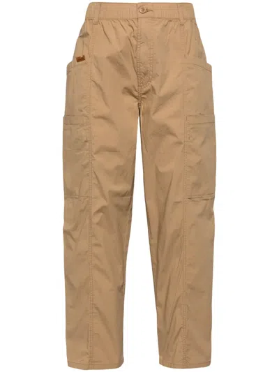 Chocoolate Logo-embroidered Trousers In 褐色