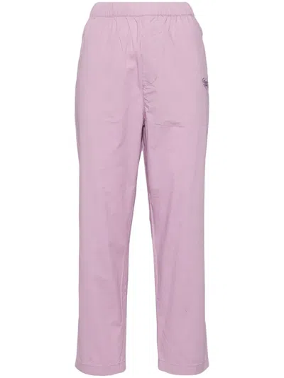 Chocoolate Logo-embroidered Trousers In Purple