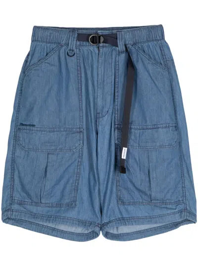 Chocoolate Logo-patch Belted Cargo Shorts In Blue