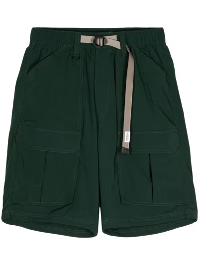Chocoolate Logo-patch Belted Cargo Shorts In Green