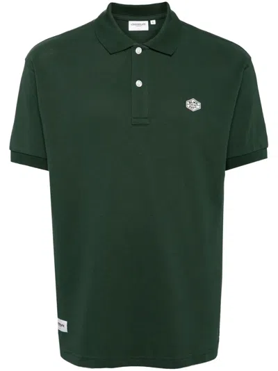 Chocoolate Logo-patch Cotton Polo Shirt In Green