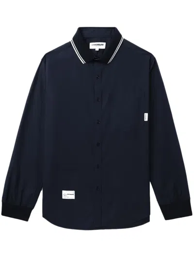 Chocoolate Logo-patch Cotton Shirt In Blue