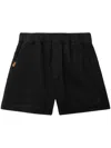 Chocoolate Logo-patch Cotton Shorts In Schwarz