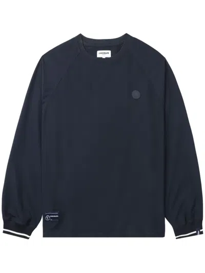 Chocoolate Logo-patch Cotton Sweatshirt In Blue