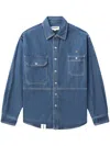 Chocoolate Logo-patch Denim Shirt In Blue