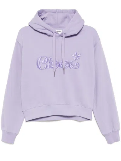 Chocoolate Logo-patch Hoodie In Purple