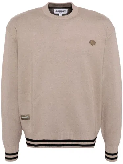 Chocoolate Logo-patch Jumper In Brown