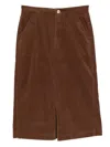 Chocoolate Logo-patch Midi Skirt In Brown