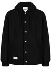 Chocoolate Logo-patch Press-stud Hoodie In Black